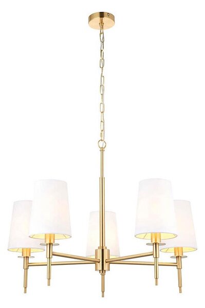 Endon 99458 - Závesný luster na reťazi 5xE14/6W/230V zlatá/biela