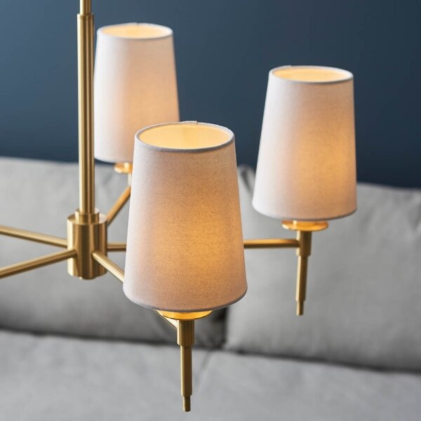 Endon 99458 - Závesný luster na reťazi 5xE14/6W/230V zlatá/biela