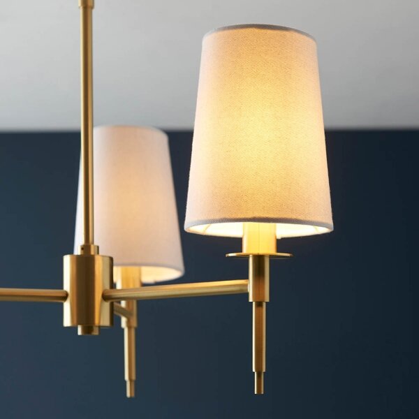 Endon 99456 - Luster na tyči 3xE14/6W/230V zlatý/biely