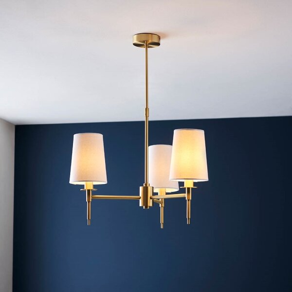 Endon 99456 - Luster na tyči 3xE14/6W/230V zlatý/biely