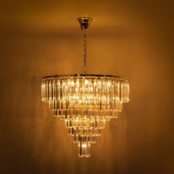 Zuma Line 17701/20-GLD - Luster na reťazi VERSAILLES 20xE14/40W/230V zlatý