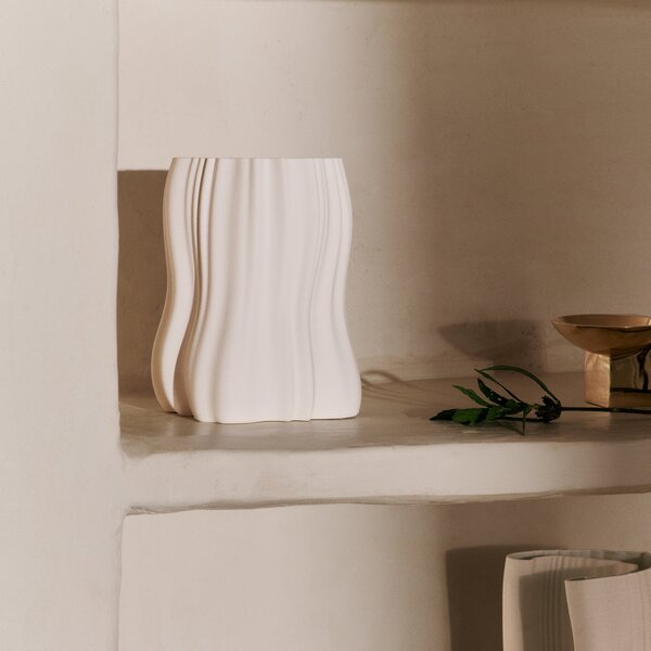 Váza Moire, Small, Off-White – Ferm Living
