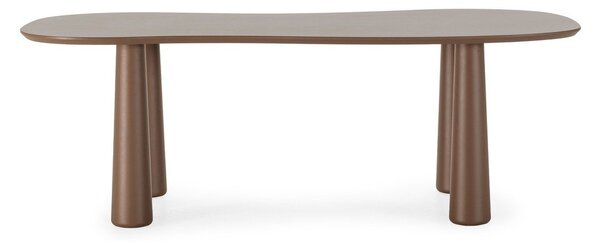 Hnedý konferenčný stolík s doskou z borovicového dreva 110x220 cm Nahia – MOME
