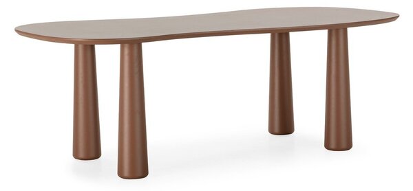 Hnedý konferenčný stolík s doskou z borovicového dreva 110x220 cm Nahia – MOME