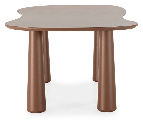 Hnedý konferenčný stolík s doskou z borovicového dreva 110x220 cm Nahia – MOME