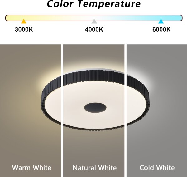 Brilagi - stmievateľné LED stropné svietidlo CORVO LED/72W/230V 3000-6000K čierne, priemer 50 cm + diaľkové ovládanie