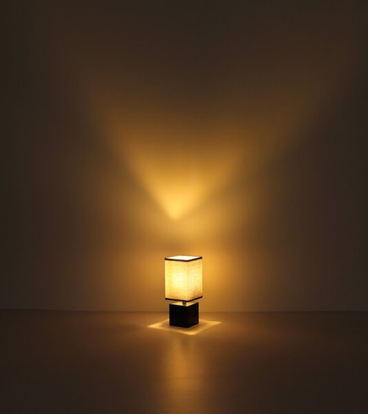 Globo 21628ALU - Stolová lampa VALENTINO 1xE27/7W/230V čierna/antracit