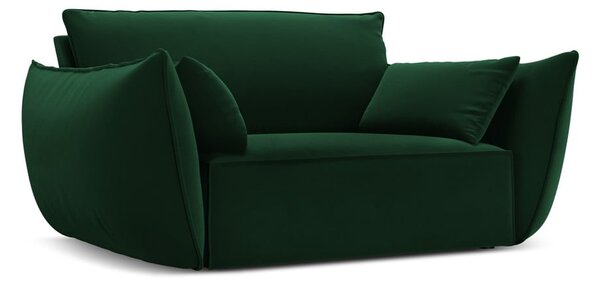 Tmavozelené zamatové kreslo Vanda – Mazzini Sofas