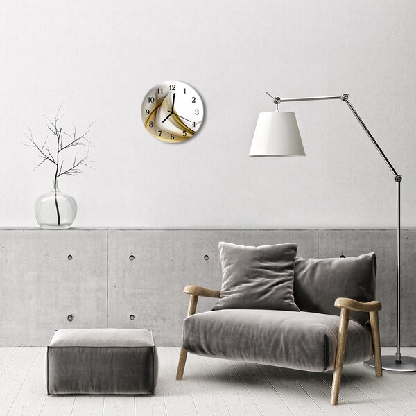 Sklenené hodiny okrúhle Abstraktné čiary fi 30 cm