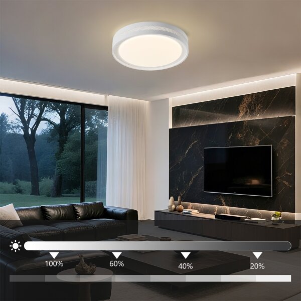 Brilagi - LED stmievateľné stropné svietidlo KREON LED/54W/230V 3000-6000K čierna priemer 38 cm + diaľkové ovládanie