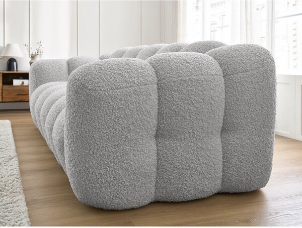 Svetlosivá pohovka z textílie buklé 232 cm Hippolyte – Bobochic Paris