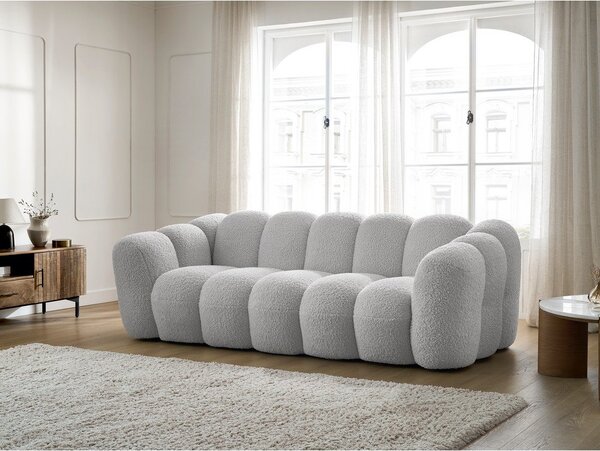 Svetlosivá pohovka z textílie buklé 232 cm Hippolyte – Bobochic Paris