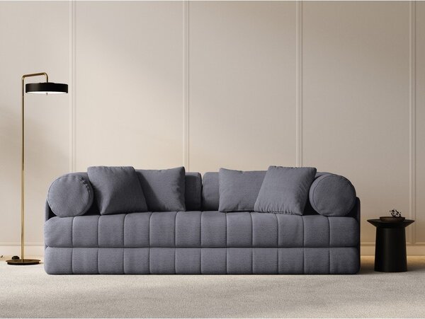 Tmavosivá rozkladacia pohovka z textílie buklé 206 cm Kemi – Cosmopolitan Design
