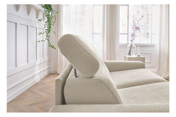 Krémová rozkladacia pohovka 195 cm Monaco – Bobochic Paris