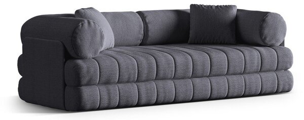 Tmavosivá rozkladacia pohovka z textílie buklé 206 cm Kemi – Cosmopolitan Design