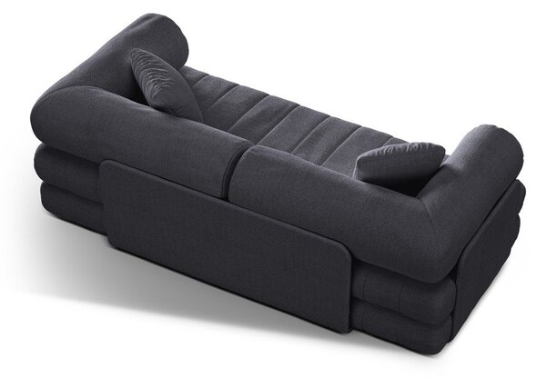 Tmavosivá rozkladacia pohovka z textílie buklé 206 cm Kemi – Cosmopolitan Design