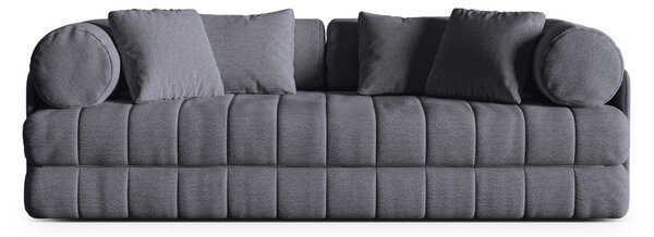 Tmavosivá rozkladacia pohovka z textílie buklé 206 cm Kemi – Cosmopolitan Design