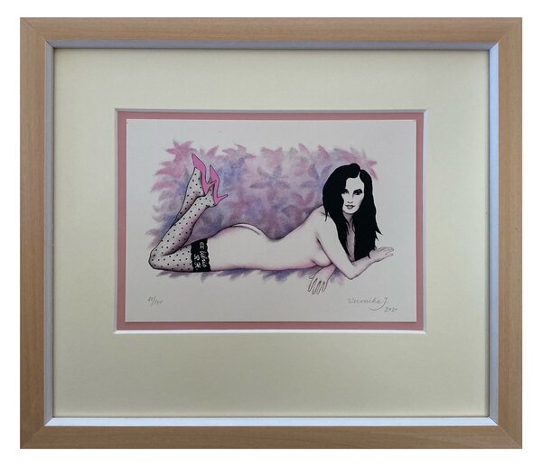 Jelenová Veronika - Burleska ležící | 25.5x22.2