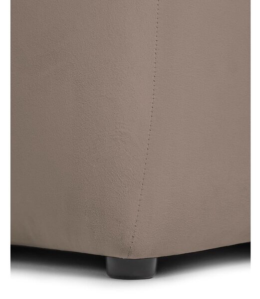 Taupe zamatová pohovka 225 cm Cube – Selection