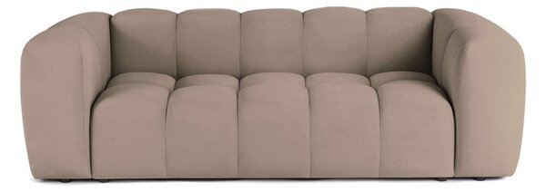 Taupe zamatová pohovka 225 cm Cube – Selection