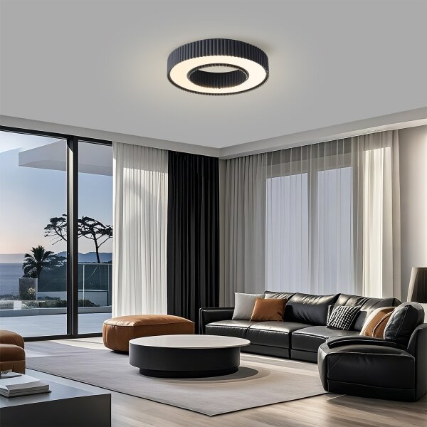 Brilagi - stmievateľné LED stropné svietidlo LUMIX LED/48W/230V 3000-6000K čierne pr. 50 cm + diaľkový ovládač