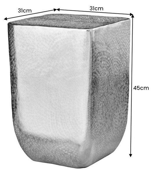 Bočný stolík UNIT 45 cm efekt úderu kladiva zlatý