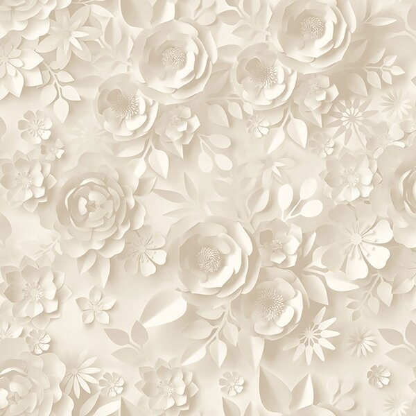 Vliesová kvetinová béžová tapeta s 3D efektom M44607, My Kingdom, Ugépa