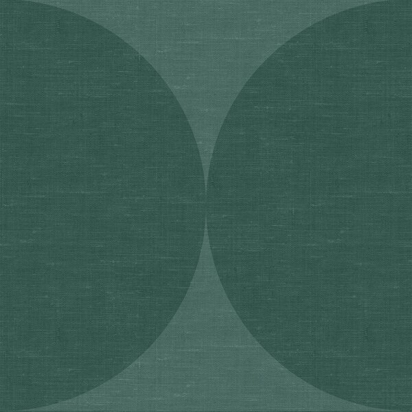 Vliesová zelená tapeta geometrický vzor - pologule 357225, Natural Fabrics, Origin