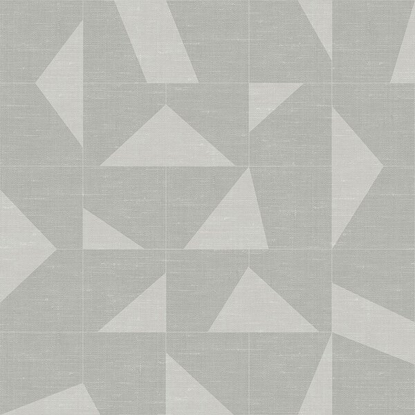 Vliesová sivá geometrická tapeta s látkovou textúrou 347754, Natural Fabrics, Origin