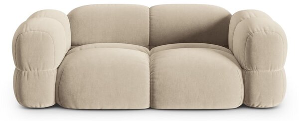 Béžová zamatová pohovka 210 cm Loretto – Cosmopolitan Design