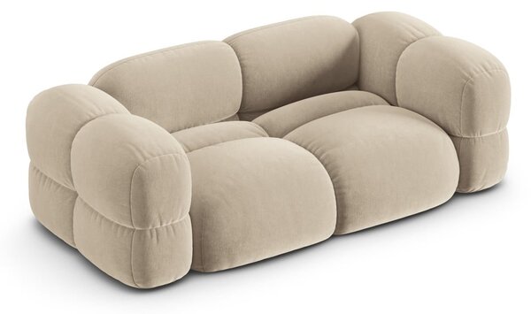 Béžová zamatová pohovka 210 cm Loretto – Cosmopolitan Design
