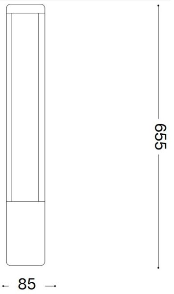 Ideal Lux - LED Vonkajšia lampa TIFONE LED/8,5W/230V 65,5 cm IP65 antracit