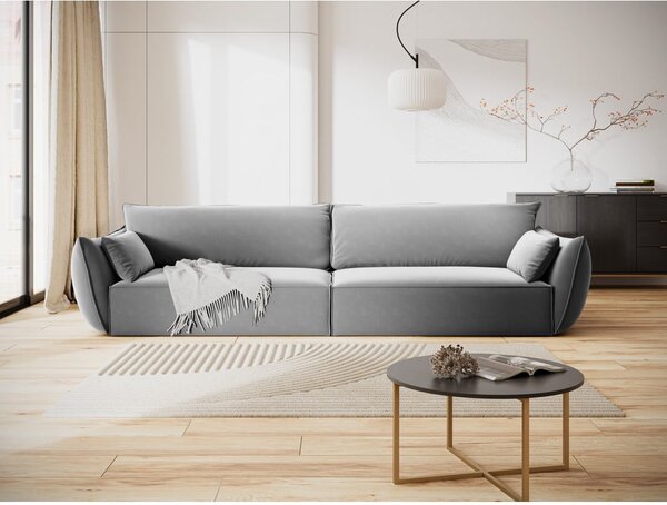 Svetlosivá zamatová pohovka 248 cm Vanda – Mazzini Sofas