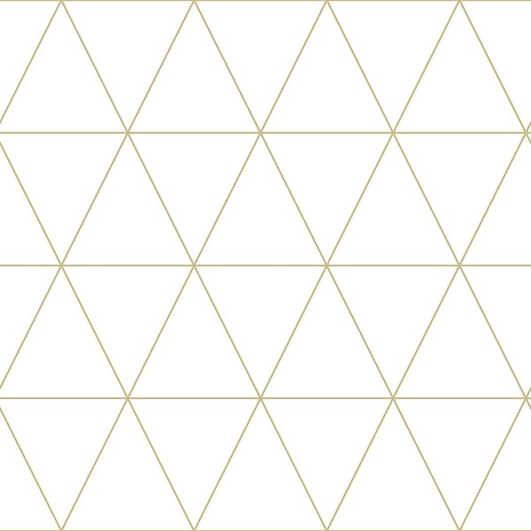 Moderná vliesová dizajnová tapeta na stenu - zlaté obrysy trojuholníkov 347682, City Chic, Precious, Origin