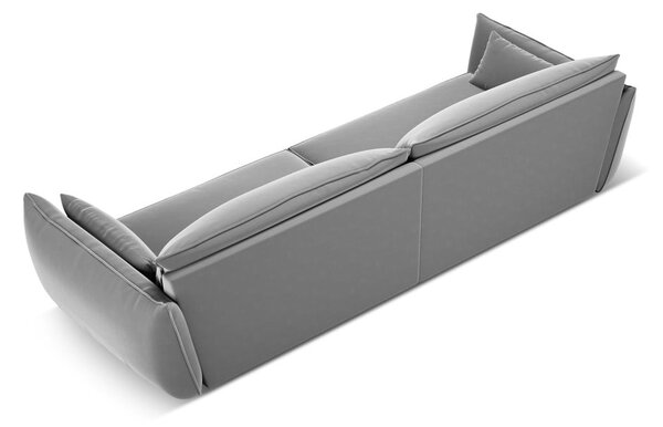 Svetlosivá zamatová pohovka 248 cm Vanda – Mazzini Sofas
