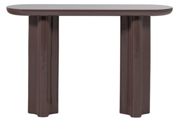 Tmavohnedý lesklý konzolový stolík 35x120 cm Evara – WOOOD