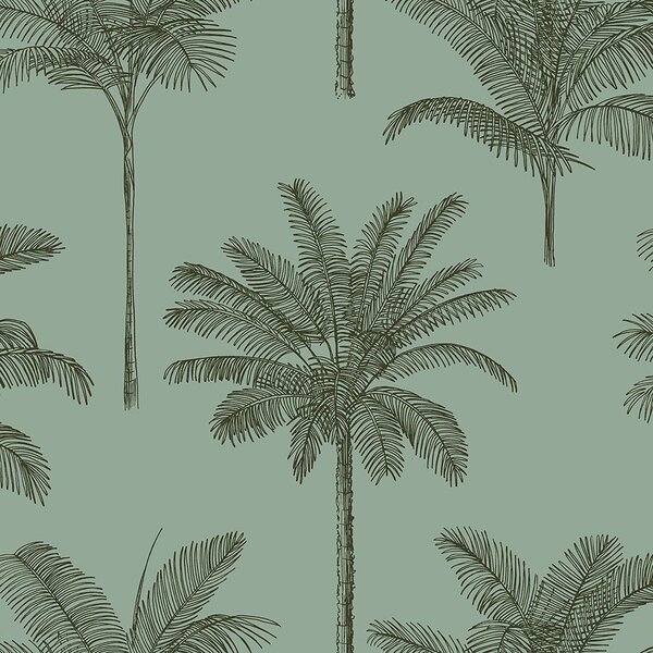 Vliesová tapeta zelená s palmami 139165, Paradise, Esta Home