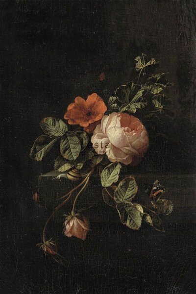 Vliesová fotoapeta s ružami 158884, 186 x 279 cm, Blush, Esta Home