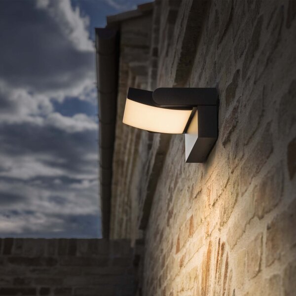 Ideal Lux - LED Vonkajšie nástenné svietidlo SWIPE LED/21W/230V antracit