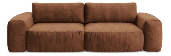 Ženilková rozkladacia pohovka v terakotovej farbe 275 cm Kuki – Makamii