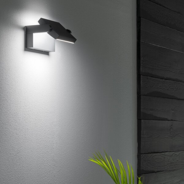 Ideal Lux - LED Vonkajšie nástenné svietidlo SWIPE LED/21W/230V antracit