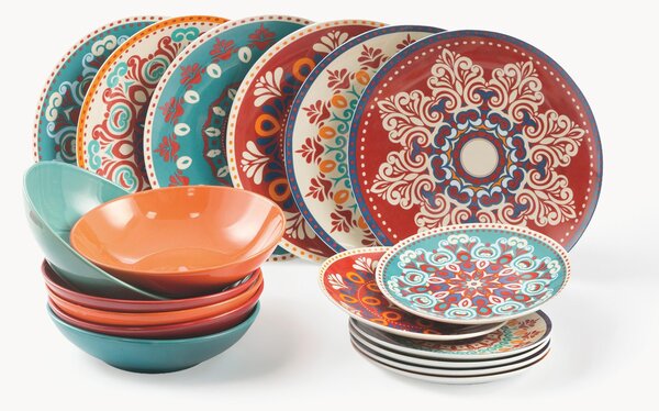 Súprava riadu z porcelánu Shiraz, 6 osôb, 18 ks