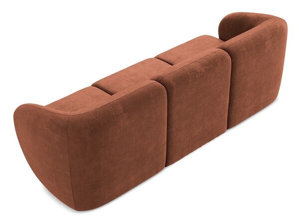 Ženilková pohovka v terakotovej farbe 244 cm Lani – Makamii