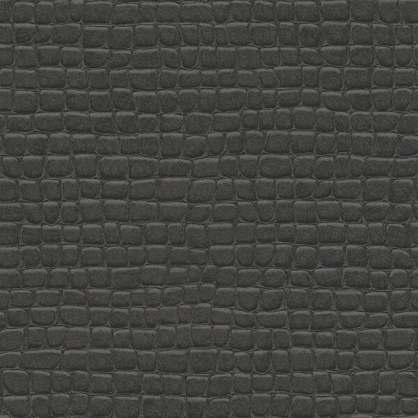 Vliesová čierna tapeta, imitácia čiernej krokodílej kože 347783, Luxury Skins, Origin