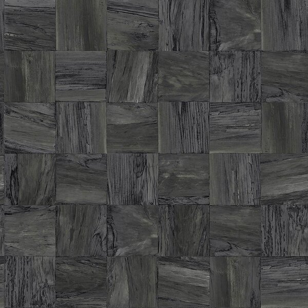 Origin, Sivočierna vliesová tapeta Drevo, imitácia dreveného obloženia 347520, Matières - Wood, rozměry 0,53 x 10,05 m