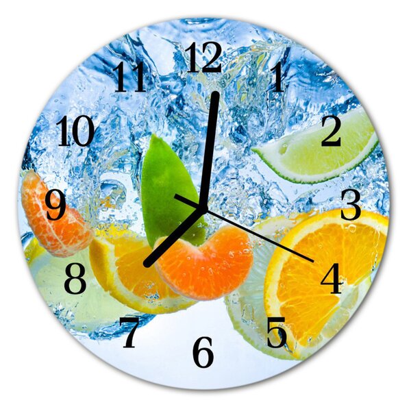 Nástenné sklenené hodiny Citrus fi 30 cm