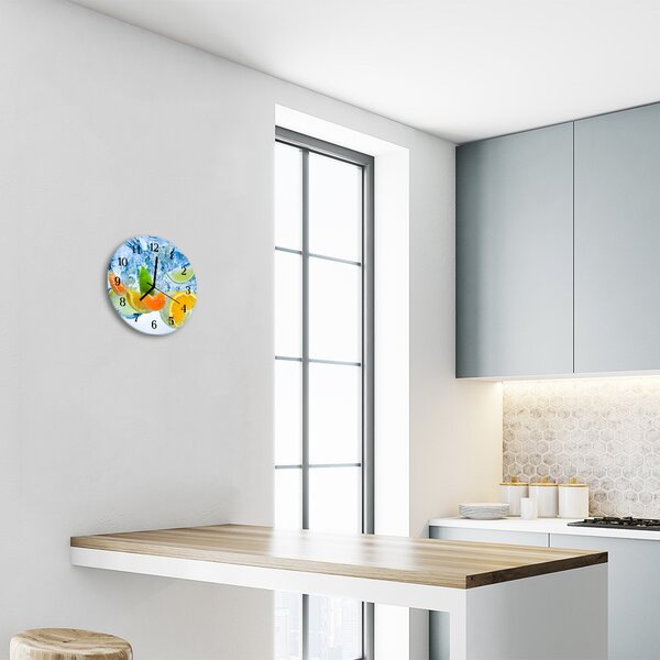Nástenné sklenené hodiny Citrus fi 30 cm