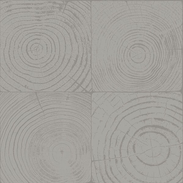 Sivá vliesová tapeta imitácie dreva s letokruhmi 347548, Matières - Wood, Origin