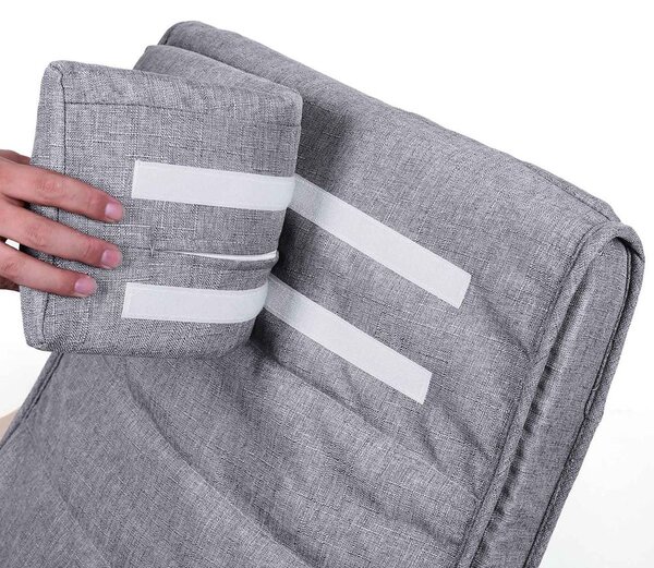 Hojdacie kreslo, leňoška SWING nosnosť 150kg, 67x115x91cm, sivá SongmicsHome