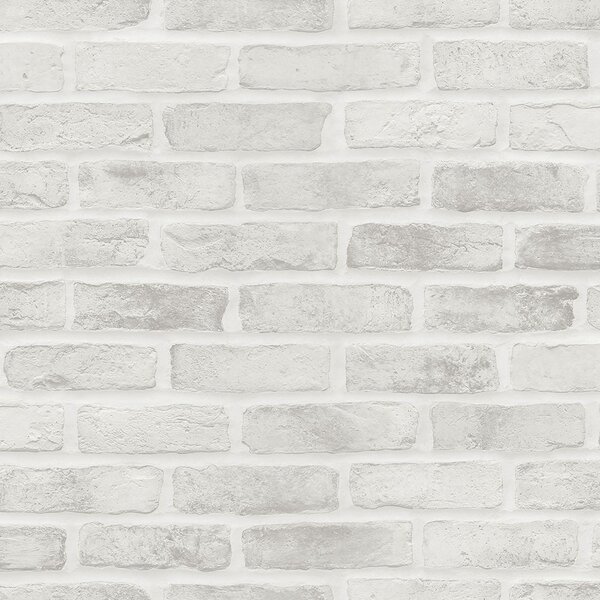 Sivá vliesová tapeta tehla, tehlová múr 139137, Black & White, Esta